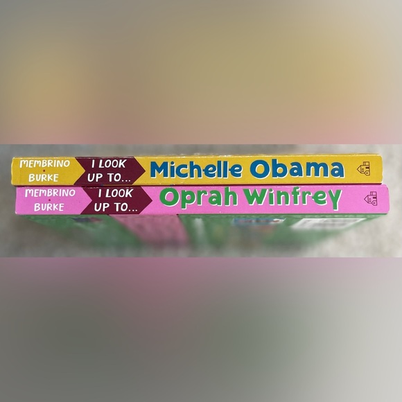 Empowering Women Lot of 2 Kids Board Books I Look Up To Oprah & Michelle Obama - Picture 4 of 4
